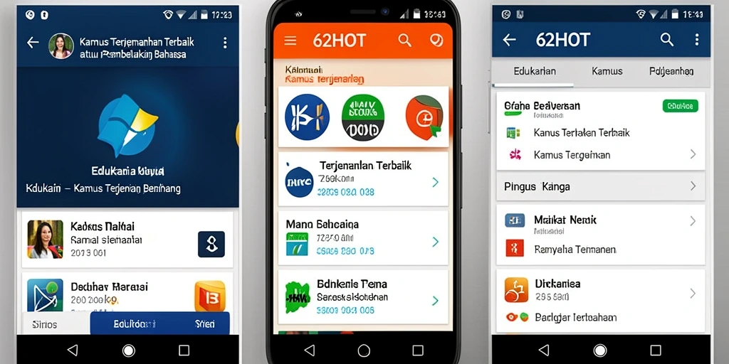 Tampilan antarmuka 62HOT yang menarik dan interaktif.