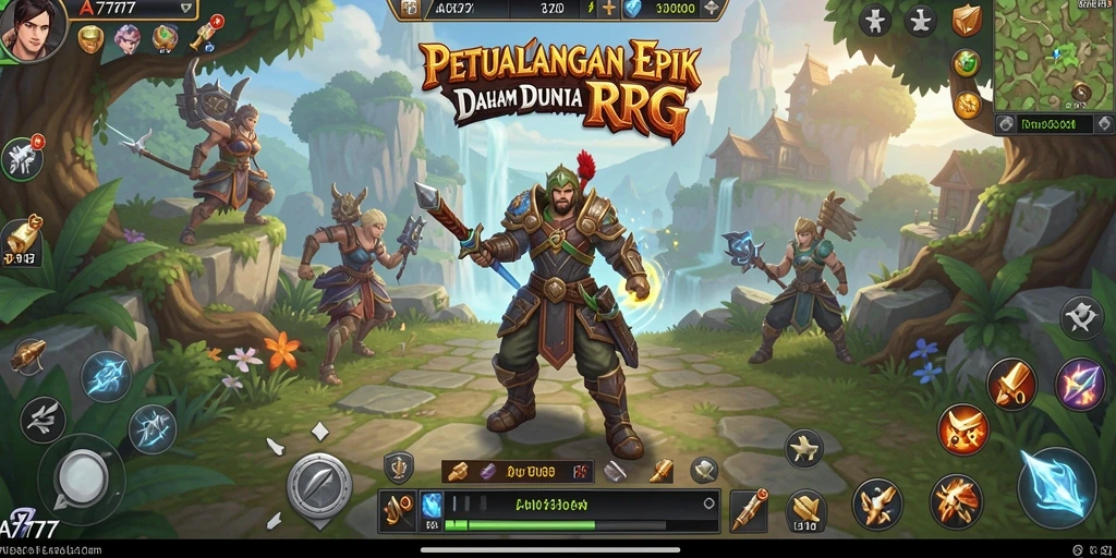 Tampilan antarmuka RPG A7777 yang menarik dan interaktif.