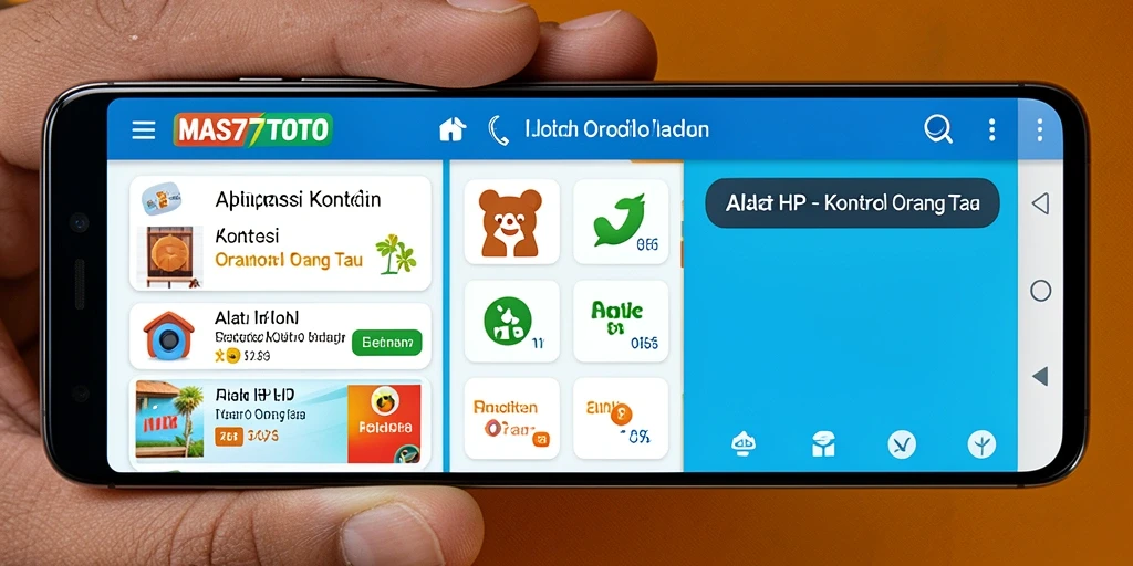 Screenshot antarmuka MAS77TOTO dengan fitur kontrol orang tua.
