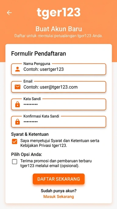 Panduan Registrasi Akun tger123 untuk Pengguna Baru